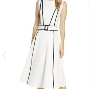1901 White Black Sleeveless Dress Retails
